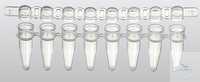 ACCUMAX PCR- 0,2 ml PCR 8-Streifen-Röhrchen und separate gewölbte Kappe, VE=120 ACCUMAX...