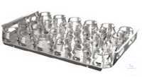 Grundplatte für SS-Klemmen (Kapazität 24 x 500 ml / 8 x 1000 ml). Klemmen nicht enthalten. für...