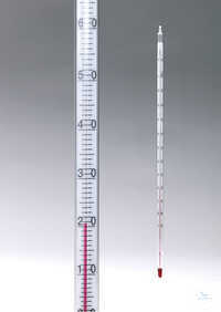Laborthermometer, rote Füllung, -10 ... +110°C Laborthermometer, rote...