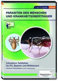 Parasiten des Menschen und Krankheitsübertrager - interaktives Tafelbild...