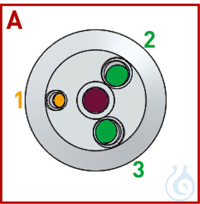 BOLA Reaktordeckel, DN 60 H 31 mm 4x NPT Innengewinde, Mittelhals: 1/2