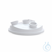 BOLA Planflansch-Deckel, NW 170/146 4x NS 29/32 aus PTFE, Mittelhals Hülse NS 29