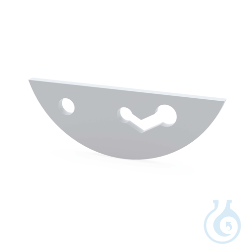 BOLA Halbmond-Rührblätter, 68x24x3 mm Ø 5,8 mm 250 ml PTFE, mit Winkelnut