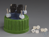 BOLA HPLC-Flaschenverteiler mit Hähnen GL 45, 4x Ø 1,6-2 mm / 2,1-4 mm, BOLA HPL