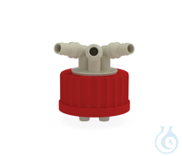 BOLA Flex-Verteiler, GL 45 Schraubkappe GL 45 PBTP rot. Stufenoliven aus PP. 3 S