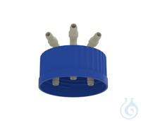 BOLA Flex-Verteiler, GLS 80 Schraubkappe GL 45 PP blau. Stufenoliven aus PP. Je 