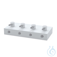 BOLA Mini-Verteiler-Blöcke, UNF 1/4"" 28G, Ø 1,6 x 3,2 mm PTFE, 4 Hähne, Anschlü
