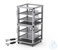SICCO Control-Maxi 2-Exsikkator, B 560 mm x H 1150 mm x T 580 mm ACRYL/ALU, 2 getrennte Kammern;...
