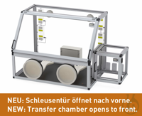 SICCO Auto Glove Box with Transfer Chamber, B 1210 mm x H 700 mm x T 600 mm ACRY