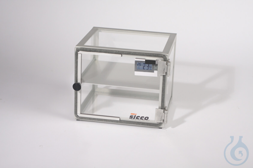 SICCO Mini-Vitrum-Exsikkator, B 220 mm x H 183 mm x T 214 mm Borosilikatglas 3.3
