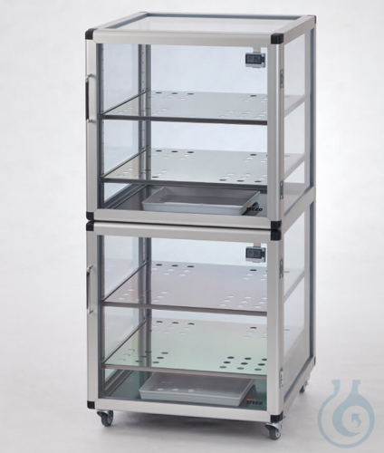 SICCO Maxi 2-Exsikkator Antistatik, B 560 mm x H 1150 mm x T 580 mm ableitfähige