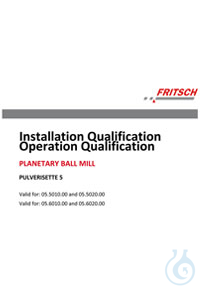 IQ/OQ Dokumentation P-5 classic line als Vordruck IQ/OQ Dokumentation (als...