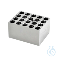 Modul-Block 12/13 mm 20 Hole Eloxierte Aluminiumblöcke für Gefäße, Röhrchen, (Mikro-,...