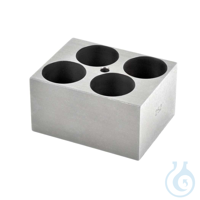 Modulblock 4 X 35 mm Reagenzglas Eloxierte Aluminiumblöcke für Gefäße, Röhrchen, (Mikro-,...