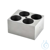 Modulblock 4 X 35 mm Reagenzglas Eloxierte Aluminiumblöcke für Gefäße, Röhrchen, (Mikro-,...