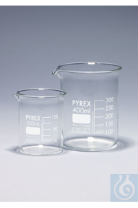 50ML LF BEAKER PYREX BEAKER LOW FORM WITH SPOUT 50 ML(eenheidsverpakking = 10)
