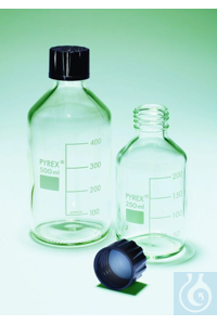 25ML REAGENT BOTTLE PYREX BOTTLE REAGENT WITH SVL PHENOLIC SCREWCAP & PTFE...