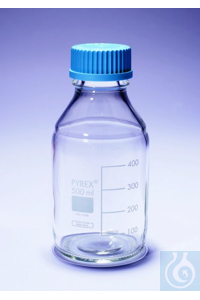 25ML REAGENT BOTTLE PYREX BOTTLE, MEDIA-LAB, WITH PP CAP AND POURING RING, GL...