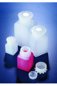 BOTTLE SQUARE W/M 25ML AZLON BOTTLE, SQUARE, GRADUATED, WIDE NECK, HDPE, 25...