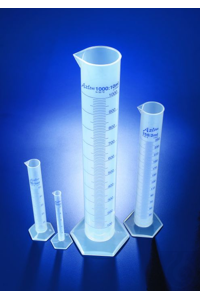 10ML PP MEASURING CYLINDER AZLON MEASURING CYLINDER, CLASS B, BLUE PRINTED...