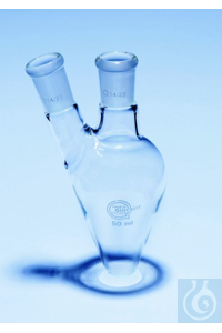 50ML FLASK PEAR SHAPE TWO NECK 50ML FLASK PEAR SHAPE TWO NECK