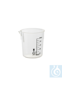Vaso de precipitados forma baja de PMP, 50 ml, 12 Uds.
