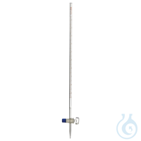 Bureta con llave recta de vidrio, clase A, 10 ml