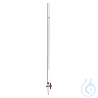 Bureta de plástico con llave de PTFE, 25 ml, PMMA