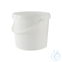 Contenedor blanco con asa y cierre hermético, 8,0 litros, PP, 1 Ud.