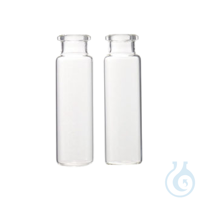 Vial Headspace transparente encapsulable 20 ml, fondo redondo, 100 uds