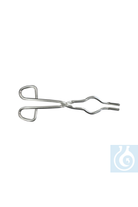 Pinza para crisoles, gollete mediano, acero inox., L 150 mm, 2 Uds.