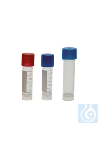 Criotubo graduado con junta de silicona y tapón rojo, 1,8 ml, 500 Uds.