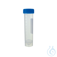 Tubo de centrífuga graduados con tapón rosca y faldón, 50 ml, PP, 10 x 50 Uds.
