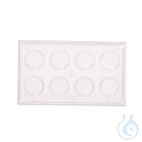 Placas de 8 cavidades de poliestireno, 95x57 mm, 10 uds