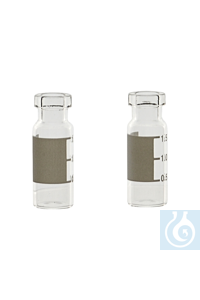 Vial capsulable con zona de escritura, transparente, 12x32 mm, 2 ml, 100 Uds.