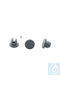 Tapón para liofilización para viales boca 20 mm, clorobutilo 100 Uds.