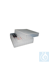 Caja de polipropileno para 81 criotubos (9 x 9) de 1,8 ml