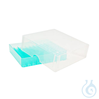 Caja de PP para 100 criotubos de 1-2 ml, azul