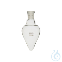 Matraz forma corazón esmerilado, 14/23, 50 ml