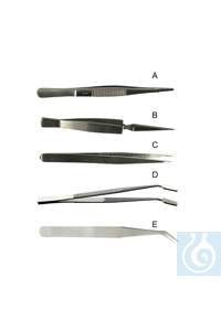 Pinza recta para disección, acero inox., 2 Uds.