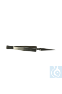 Pinza efecto muelle punta fina, acero inox., 2 Uds.