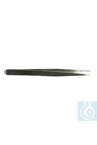 Pinza recta punta fina, acero inox., 2 Uds.