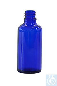 Frasco de vidrio azul boca estrecha, DIN-18, 10 ml, 192 Uds.