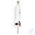 Embudo de adición cílindrico isobaro 29/32 con llave PTFE, 100 ml Fabricado en vidrio...