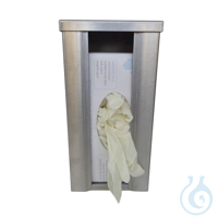 Dispensador de guantes suspendido, 250 x 130 x 80 mm acero inoxidable