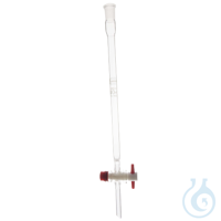 Columnas de vidrio para cromatografía c/ llave de PTFE, 30 x 600 mm