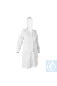 Bata 65% poliéster/35% algodón blanca, mujer, talla S (42 - 44)