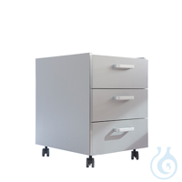 Mueble auxiliar de laboratorio con ruedas, un cajón y una puerta, 450 x 520 x 63
