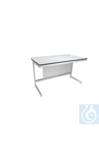 Mesa de laboratorio en A con resina fenólica de alta resistencia, 900 x 750 x 90