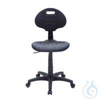 Silla baja de laboratorio con ruedas